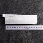 Nakiri VG-10 Tsuchime Runder Lila Griff 180mm-[Musashi]-[Japan-Küchenmesser]