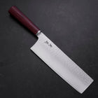 Nakiri VG-10 Tsuchime Runder Lila Griff 180mm-[Musashi]-[Japan-Küchenmesser]