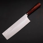 Nakiri VG-10 Tsuchime Runder Mahagoni Griff 180mm-[Musashi]-[Japan-Küchenmesser]