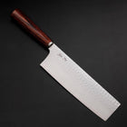 Nakiri VG-10 Tsuchime Runder Mahagoni Griff 180mm-[Musashi]-[Japan-Küchenmesser]