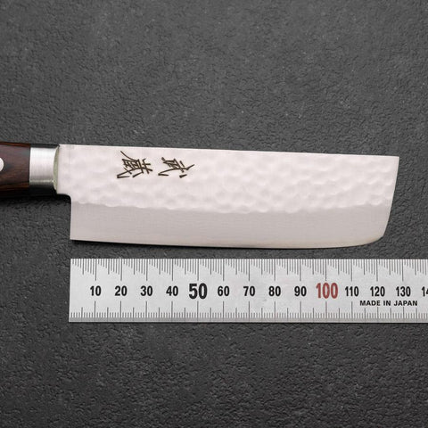Nakiri VG-10 Tsuchime Westlicher Mahagoni Griff 125mm-[Musashi]-[Japan-Küchenmesser]