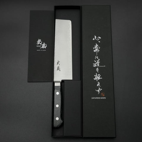 Nakiri VG-5 Tsuchime Westlicher Schwarzer Marmor Griff 170mm-[Musashi]-[Japan-Küchenmesser]
