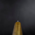 Nakiri White Steel #1 Edelstahlummantelung Poliert Eichenholz Griff 165mm-[Musashi]-[Japan-Küchenmesser]