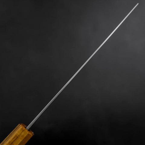 Nakiri White Steel #1 Edelstahlummantelung Poliert Eichenholz Griff 165mm-[Musashi]-[Japan-Küchenmesser]