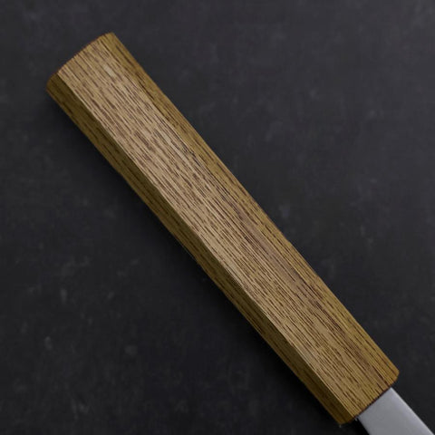 Nakiri White Steel #1 Edelstahlummantelung Poliert Eichenholz Griff 165mm-[Musashi]-[Japan-Küchenmesser]