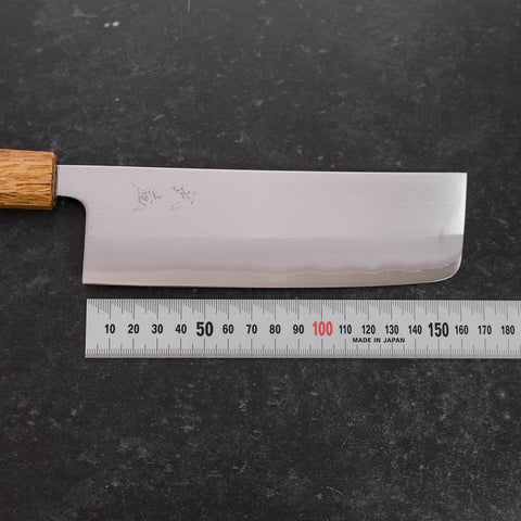Nakiri White Steel #1 Edelstahlummantelung Yaki Urushi Griff 165mm-[Musashi]-[Japan-Küchenmesser]