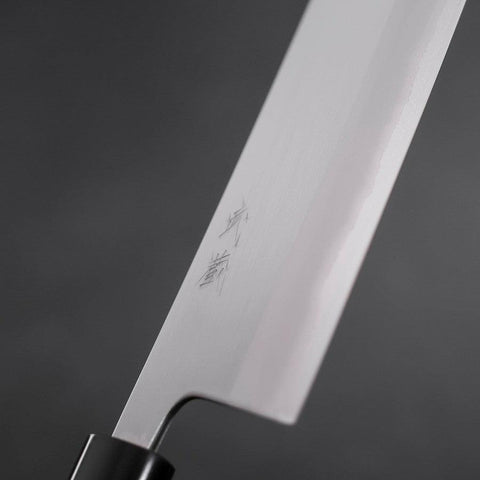Nakiri White Steel #1 Poliert Büffelhorn und Magnolienholz Griff 165mm-[Musashi]-[Japan-Küchenmesser]