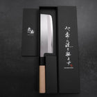 Nakiri White Steel #1 Poliert Büffelhorn und Magnolienholz Griff 165mm-[Musashi]-[Japan-Küchenmesser]