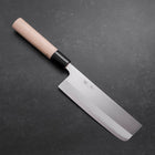 Nakiri White Steel #1 Poliert Büffelhorn und Magnolienholz Griff 165mm-[Musashi]-[Japan-Küchenmesser]