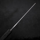 Nakiri White Steel #1 Poliert Schwarzer Ishime Urushi Griff 165mm-[Musashi]-[Japan-Küchenmesser]