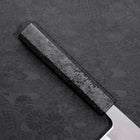 Nakiri White Steel #1 Poliert Schwarzer Ishime Urushi Griff 165mm-[Musashi]-[Japan-Küchenmesser]
