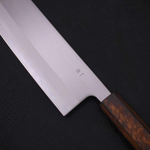 Nakiri White Steel #1, Poliert Sumi Urushi Griff, 165mm-[Musashi]-[Japan-Küchenmesser]