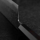 Nakiri White Steel #1 Tsuchime Büffelhorn und Ebenholz Griff 165mm-[Musashi]-[Japan-Küchenmesser]