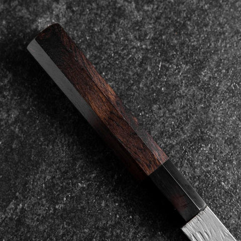 Nakiri White Steel #1 Tsuchime Büffelhorn und Ebenholz Griff 165mm-[Musashi]-[Japan-Küchenmesser]