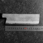 Nakiri White Steel #1 Tsuchime Büffelhorn und Ebenholz Griff 165mm-[Musashi]-[Japan-Küchenmesser]