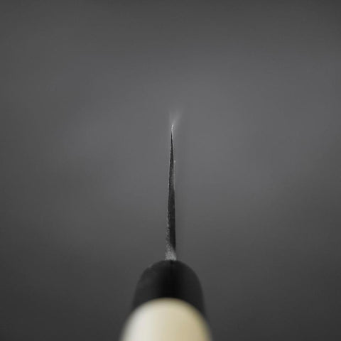 Nakiri White Steel #2 Damast Büffelhorn und Magnolienholz Griff 165mm-[Musashi]-[Japan-Küchenmesser]