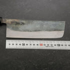 Nakiri White Steel #2 Damast Büffelhorn und Magnolienholz Griff 165mm-[Musashi]-[Japan-Küchenmesser]