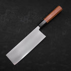 Nakiri White Steel #2 Kasumi Büffelhorn und Teakholz Griff 165mm-[Musashi]-[Japan-Küchenmesser]
