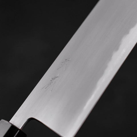 Nakiri White Steel #2 Kasumi Büffelhorn und Teakholz Griff 165mm-[Musashi]-[Japan-Küchenmesser]