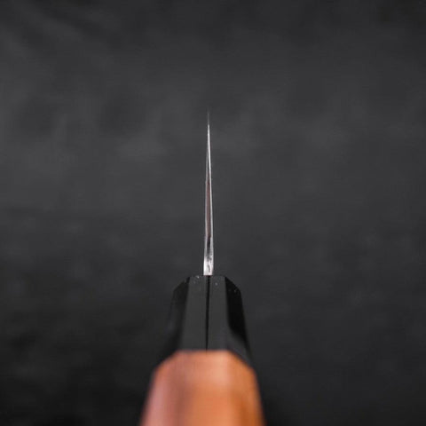 Nakiri White Steel #2 Kasumi Büffelhorn und Teakholz Griff 165mm-[Musashi]-[Japan-Küchenmesser]
