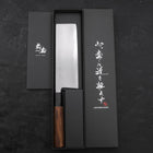 Nakiri White Steel #2 Kasumi Büffelhorn und Teakholz Griff 165mm-[Musashi]-[Japan-Küchenmesser]