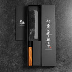 Nakiri White Steel #2 Kurouchi Büffelhorn und Bubinga Griff 165mm-[Musashi]-[Japan-Küchenmesser]