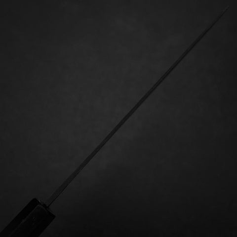 Nakiri White Steel #2 Kurouchi Chokin Sakura-Fuji Büffelhorn und Ebenholz Griff 165mm-[Musashi]-[Japan-Küchenmesser]