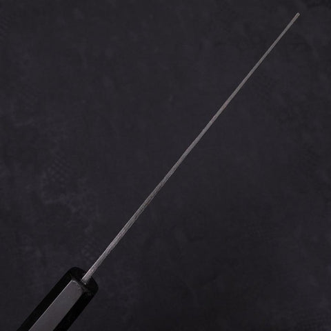 Nakiri White Steel #2 Kurouchi Chokin "Schlange In Sakura" Büffelhorn und Ebenholz Griff 165mm-[Musashi]-[Japan-Küchenmesser]