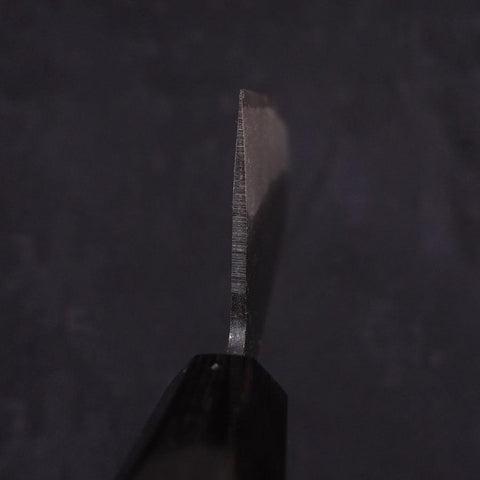 Nakiri White Steel #2 Kurouchi Chokin "Welle Im Sonnenaufgang" Büffelhorn und Ebenholz Griff 165mm-[Musashi]-[Japan-Küchenmesser]