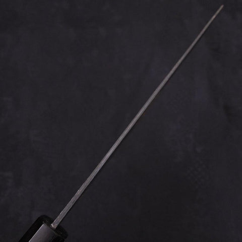 Nakiri White Steel #2 Kurouchi Chokin "Welle Im Sonnenaufgang" Büffelhorn und Ebenholz Griff 165mm-[Musashi]-[Japan-Küchenmesser]