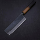 Nakiri White Steel #2 Kurouchi Damast Yaki Urushi Griff 165mm-[Musashi]-[Japan-Küchenmesser]