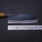 Nakiri White Steel #2 Kurouchi Damast Yaki Urushi Griff 165mm-[Musashi]-[Japan-Küchenmesser]