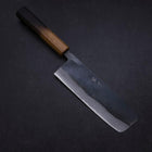 Nakiri White Steel #2 Kurouchi Damast Yaki Urushi Griff 165mm-[Musashi]-[Japan-Küchenmesser]