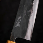 Nakiri White Steel #2 Kurouchi Eichenholz Griff 165mm-[Musashi]-[Japan-Küchenmesser]