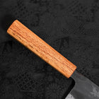 Nakiri White Steel #2 Kurouchi Eichenholz Griff 165mm-[Musashi]-[Japan-Küchenmesser]
