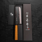 Nakiri White Steel #2 Kurouchi Eichenholz Griff 165mm-[Musashi]-[Japan-Küchenmesser]