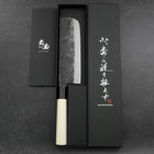 Nakiri White Steel #2 Kurouchi Magnolienholz Griff 165mm-[Musashi]-[Japan-Küchenmesser]