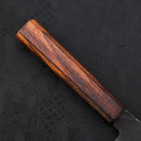 Nakiri White Steel #2 Kurouchi Sumi Urushi Griff 165mm-[Musashi]-[Japan-Küchenmesser]