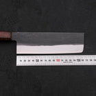 Nakiri White Steel #2 Kurouchi Sumi Urushi Griff 165mm-[Musashi]-[Japan-Küchenmesser]