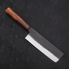 Nakiri White Steel #2 Kurouchi Sumi Urushi Griff 165mm-[Musashi]-[Japan-Küchenmesser]