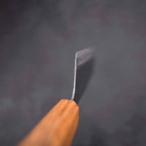 Nakiri White Steel #2 Kurouchi Yaki Urushi Handle 165mm (6.5”)-[Musashi]-[Japanese-Kitchen-Knives]