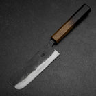 Nakiri White Steel #2 Kurouchi Yaki Urushi Griff 135mm-[Musashi]-[Japan-Küchenmesser]