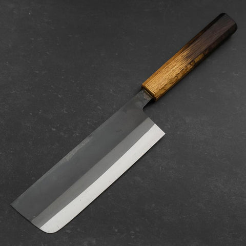 Nakiri White Steel #2 Kurouchi Yaki Urushi Griff 165mm-[Musashi]-[Japan-Küchenmesser]