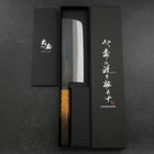 Nakiri White Steel #2 Kurouchi Yaki Urushi Griff 165mm-[Musashi]-[Japan-Küchenmesser]