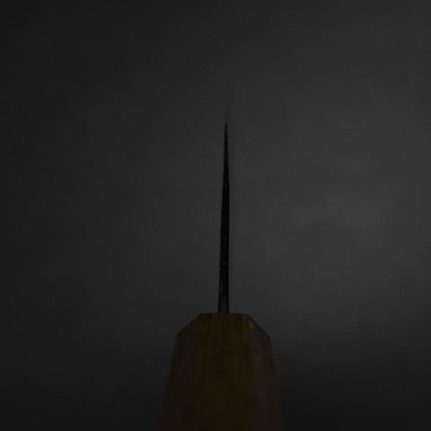 Nakiri White Steel #2 Kurouchi Yaki Urushi Griff 165mm-[Musashi]-[Japan-Küchenmesser]