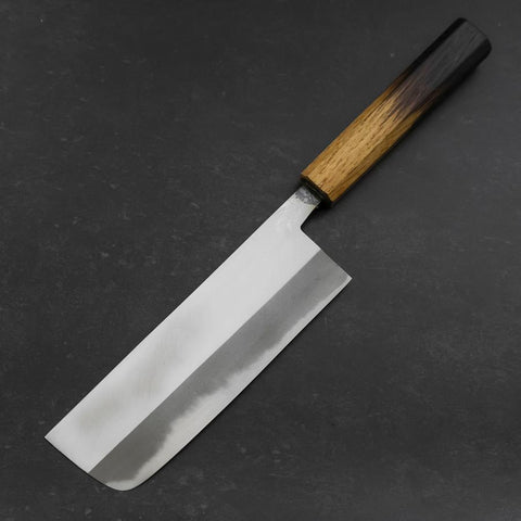 Nakiri White Steel #2 Poliert Yaki Urushi Griff 165mm-[Musashi]-[Japan-Küchenmesser]