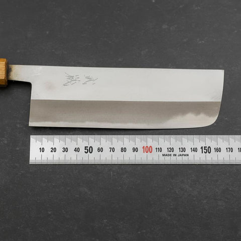 Nakiri White Steel #2 Poliert Yaki Urushi Griff 165mm-[Musashi]-[Japan-Küchenmesser]