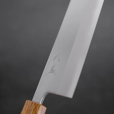 Nakiri White steel #1 Edelstahlummantelung, Yaki Urushi Griff, 165mm-[Musashi]-[Japan-Küchenmesser]