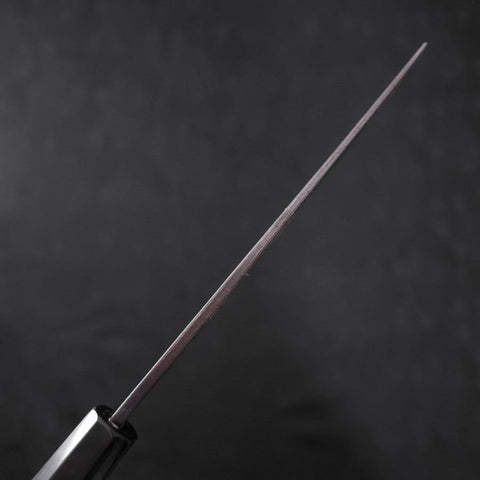 Nakiri White Steel #2 Kurouchi Chokin Ukiyo-E Buffalo Ebony Handle 165mm-[Musashi]-[Japanese-Kitchen-Knives]