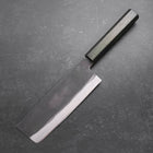 Nakiri White steel #2 Kurouchi Grüner Urushi-Griff 165mm-[Musashi]-[Japan-Küchenmesser]